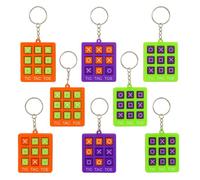 Mewtush 8 Pezzi Tic Tac Toe, Portachiavi Gioco Tris per Bambini 8-12 Anni, Portachiavi Tic Tac Toe Colorati, Ciondoli Plastica Educativi per Zaino, Gadget Compleanno Bimbo Bimba, Feste Regali Bambini