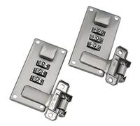 Mewutal 2 fibbie di vanity, lucchetto a combinazione, fibbia per cassetta degli attrezzi con serratura a combinazione, lucchetto a combinazione a 3 posizioni (nichel perlato)