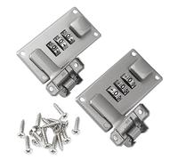 Mewutal 2PCS Valigia Bagaglio Combinazione Serratura 3 cifre Combinazione Password Lock Fibbia per Toolbox Vanity Case, con viti (Nichel)