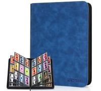 MewVeer Raccoglitore Carte, Album Top Loader Card Binder Contiene 252 Top Loaders, 9 Tasche, Raccoglitori Carte Collezionabili per Carta YGO/MTG/TCG, Blu Zaffiro (Non per carte SENZA un Top Loader)