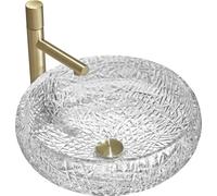 Mexen 24034400, Lavabo da appoggio in vetro Celia, Transparent