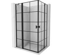 Mexen Box Doccia Mist Duo 110x75 Griglia Nera Nero