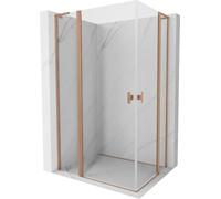 Mexen - Box doccia Mist L Duo Porta a battente, rettangolare, 105 x 100 cm, rame spazzolato