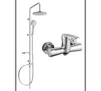 Mexen Carl set doccia esterno con soffione e rubinetto doccia Kama, cromato - 72540240-00 6082 5907709181663