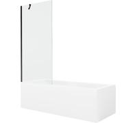 Mexen Cubik - Vasca da bagno rettangolare, 150 x 70 cm, con rivestimento e divisorio a 1 ala da 80 cm