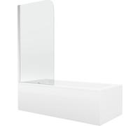 Mexen Cubik - Vasca da bagno rettangolare, 150 x 70 cm, con rivestimento e paravento a 1 ala da 70 cm