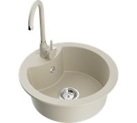 Mexen Diego lavello in granito 1-vasca con miscelatore cucina Telma, beige - 6512-69-670200-69 6285 5907709160491