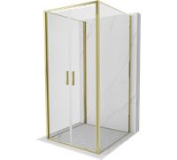 Mexen Exo-3S cabina doccia 3-lati battente 100 x 100 cm, trasparente, oro - 814-100-100-50-00-3S 96640 5905315138330