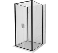Mexen Exo-3S cabina doccia a 3 lati con porta a battente 80 x 80 cm, trasparente, nera - 814-080-080-70-00-3S 96726 5905315138439