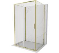 Mexen Exo-3S cabina doccia a 3 pareti scorrevole 90 x 100 cm, trasparente, dorata - 8151-090-100-50-00-3S 98172 5905315146663
