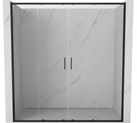 Mexen Exo - Doppia porta scorrevole, 170 cm, trasparente, nero