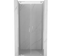 Mexen Exo - Porta doccia a doppio battente, 90 cm, trasparente, cromata