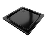 Mexen Flat piatto doccia quadrato slim 80 x 80 cm, nero, sifone nero - 40708080B 13196 5907709164758