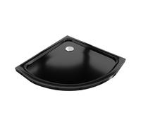 Mexen Flat piatto doccia semicircolare slim 70 x 70 cm, nero, sifone cromato - 41707070 2543 5903163383964