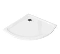 Mexen Flat piatto doccia semicircolare slim 80 x 80 cm, bianco, sifone nero - 41108080B 13204 5907709164710