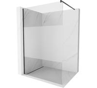 Mexen Kioto - Parete doccia Walk-in 140 x 200 cm, trasparente/opaco, 8 mm, nero