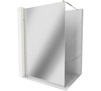 Mexen KIOTO Parete Doccia Walk-in 140x200 Specchio 8mm Oro