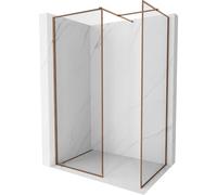 Mexen Kioto-XF parete doccia Walk-in con cornice 150 x 120 cm, trasparente 10 mm, oro rosa - 800-150-202-04-60-120-XF 60919 5905315564634