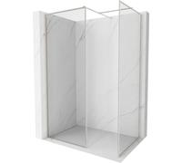 Mexen Kioto-XF parete doccia Walk-in con cornice 150x70 cm, trasparente 10 mm, nichel spazzolato - 800-150-202-04-97-070-XF 61111 5905315566539