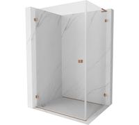 Mexen Lunar-B L cabina doccia a battente sinistra 100 x 80 cm, trasparente, rame spazzolato - 832L-100-080-65-00-L 67005 5905315459718