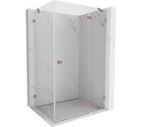 Mexen Lunar cabina doccia battente destra 70 x 80 cm, trasparente, rame spazzolato - 834-070-080-65-00-P 90952 5905315792754