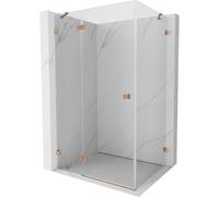 Mexen Lunar cabina doccia battente sinistra 100 x 80 cm, trasparente, rame spazzolato - 834-100-080-65-00-L 64989 5905315437518