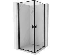 Mexen Mist-B Duo Box Doccia Porta Battente 80x80 Telaio Nero