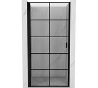 Mexen Mist-B Porta Box Doccia Orientabile Sinistra 70cm Griglia Nera Nero