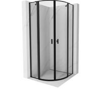 Mexen Mist Box Doccia Semicircolare Orientabile 100x100 Telaio Nero