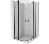 Mexen Mist Box Doccia Semicircolare Orientabile 100x100 Trasparente Nero