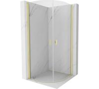 Mexen Mist Box Doccia Semicircolare Orientabile 90x90 Trasparente Oro Spazzolato