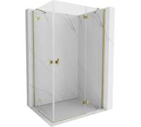 Mexen Mist-H Duo Box Doccia Orientabile Destra 80x95 Trasparente Oro