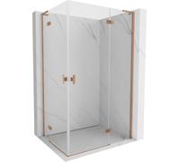 Mexen Mist-H L Duo Box Doccia Porta Destra 75x85 Trasparente Rame Spazzolato