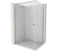 Mexen Mist-H T Box Doccia Orientabile Sinistra 80x95 Trasparente Oro