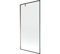 Mexen Next pannello doccia a parete singola 90 x 150 cm, cornice nera, oro rosa - 895-090-000-00-70-60 20326 5905315135964