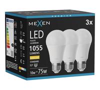 Mexen Nova 3x Lampadina LED E27, A60, 10W, Calda - 3000K, 1055 lm - L100-E27-1030-01x03 95401 5907931013862