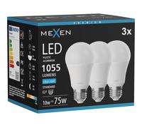 Mexen Nova 3x Lampadina LED E27, A60, 10W, Fredda - 6500K, 1055 lm - L100-E27-1065-01x03 95403 5907931013886