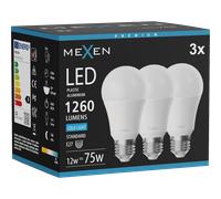 Mexen Nova 3x Lampadina LED E27, A60, 12W, Freddo - 6500K, 1260 lm - L100-E27-1265-01x03 95406 5907931013916