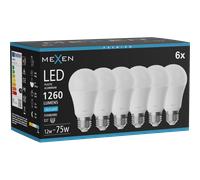 Mexen Nova 6x Lampadina LED E27, A60, 12W, Fredda - 6500K, 1260 lm - L100-E27-1265-01x06 95439 5907931017945