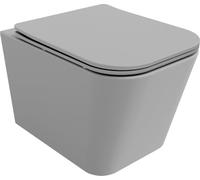 Mexen Teo Rimless WC con abbassamento automatico Slim, in duroplast, grigio chiaro opaco