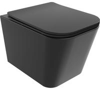 Mexen Teo - Tavoletta WC Rimless Tornado con sedile Slim Softclose in Duroplast nero opaco