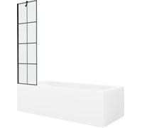 Mexen Vasca rettangolare Vega, 150 x 70 cm, con rivestimento e paravento a 1 ala, 50 cm