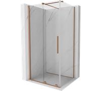 Mexen Velar cabina doccia scorrevole 100 x 85 cm, trasparente, rame spazzolato - 871-100-085-01-65 24363 5905315218438