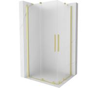 Mexen - Velar Duo Doccia Estensibile 90 x 80 cm, Bronzo, Oro spazzolato