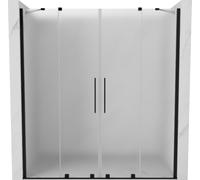 Mexen Velar Duo Porta Scorrevole Box Doccia 170 cm Satinato Nero