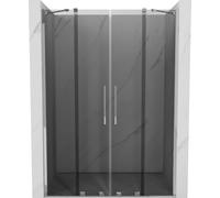 Mexen Velar Duo Porta Scorrevole per Doccia, 160 cm, Grafite, Cromo