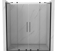 Mexen Velar Duo - Porta scorrevole per doccia, 170 cm, trasparente, nero - 871-170-000-02-70