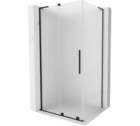 Mexen - Velar L - Box doccia estensibile 100 x 75 cm, colore: nero