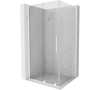 Mexen - Velar L Box doccia estensibile 110 x 75 cm, trasparente, bianco