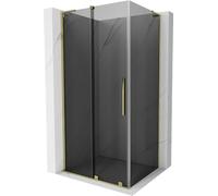 Mexen - Velar L Box doccia estensibile 120 x 110 cm, grafite, oro